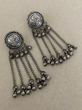 Tribal Floral Ghungroo Drop Earrings