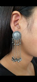 Tribal Floral Ghungroo Drop Earrings