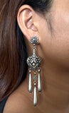 Tribal Multi Long Drop Earrings