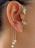 Ear cuffs long Cowhead with hangings
