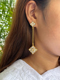 Opulent Gold Kundan Long Squares
