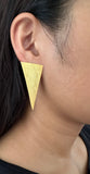 Silver Goldplated Triangular Earrings
