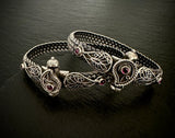 Carved Flexible Paisley Bangle