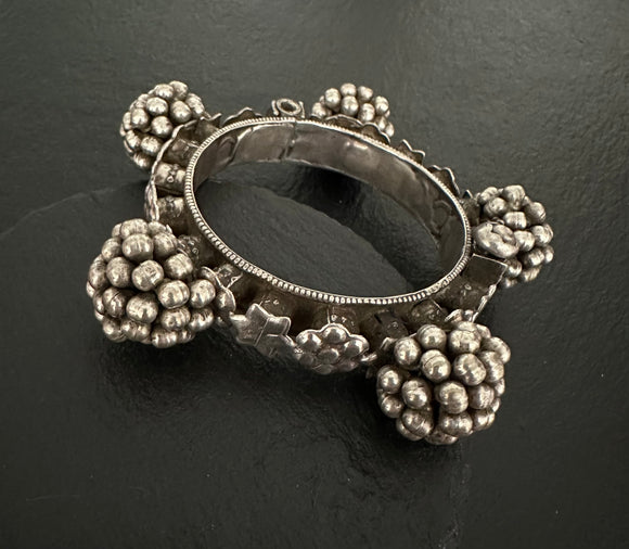 Carved Antique Ball Bangle