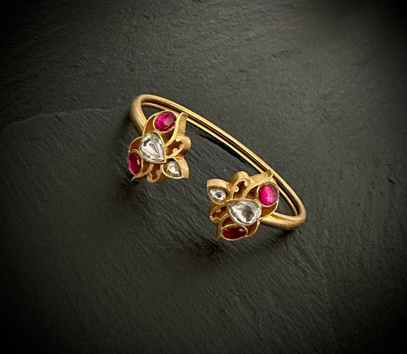 Pink Double Lotus cuff
