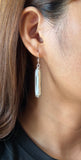 Stoned Pearl Long Earrings