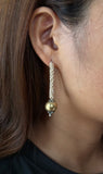 Two Tone Pearl Ball Earrings