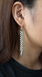 Stoned Pearl Cluster Earrings