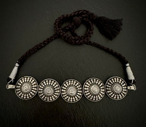 Tribal Circular Carved Choker