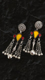 Sheesha Earring  Red Yellow Drops