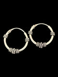 Silver Carved Small Loops