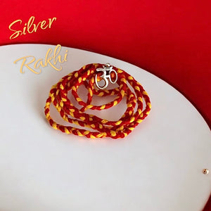 Silver Rakhi Carved Om