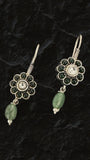 Stoned Green Drop Earrings