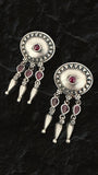 Stoned Kemp Long Earrings