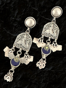 Sheesha Earring Blue Ethnic Drops