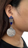 Sheesha Earring Blue Disc Drops