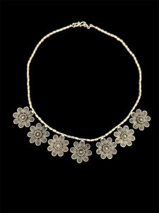 Silver Floral Necklace
