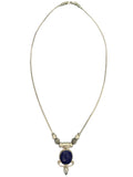 Stonned Lapiz Pearl Necklace