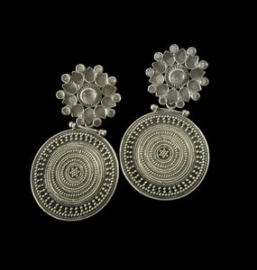 Stoned Crystal Floral Disc drops