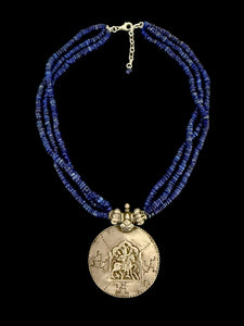 Stonned Lapiz Antique Necklace