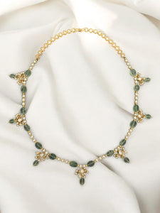Auric Kundan Pearl Green Necklace