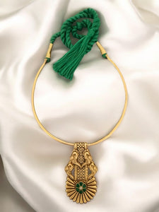 Auric Statement Peacock Hasli Necklace