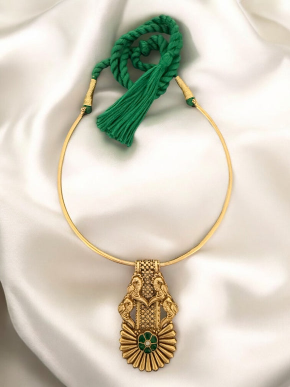 Auric Statement Peacock Hasli Necklace