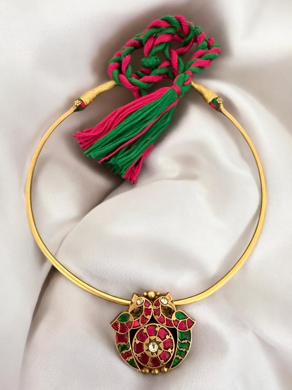 Auric Statement Pink Peacock Hasli