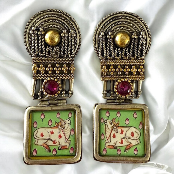 Two Tone Kamdhenu Earring