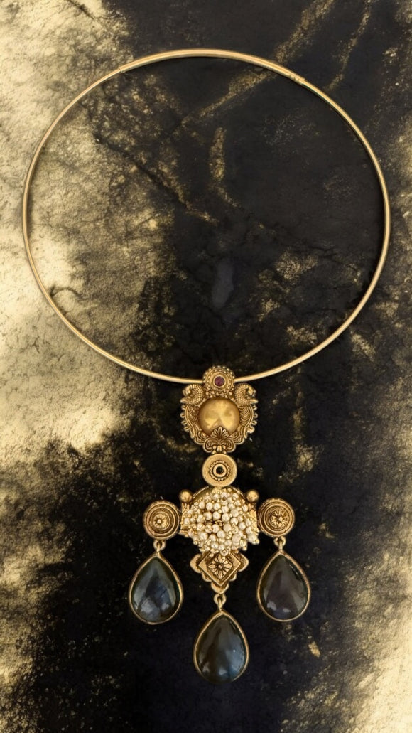 Auric Statement South Necklace with Wire