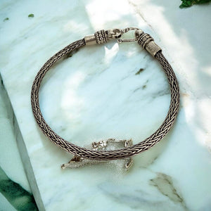 Carved Men’s Braided Cuff