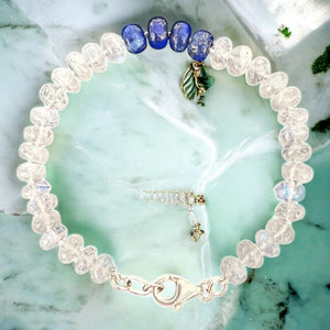 Rainbow Moonstone & Lapis Men’s Cuff