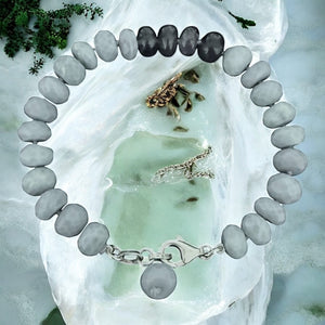 Milky Opal & Iolite Men’s Cuff