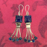 Stoned Lapiz Multi Drop Earrings