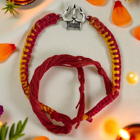Silver Rakhi Trishul