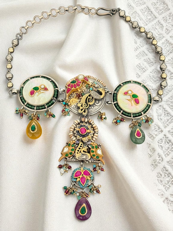 Auric Statement Peacock Necklace