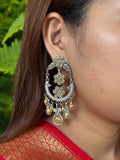 Two Tone DualBird Chandbali Earring