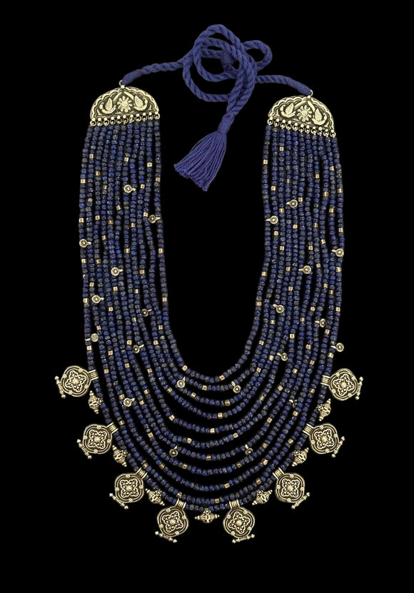 Stonned Lapiz Multistring Necklace