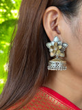 Two Tone Floral Jali Jhumkie