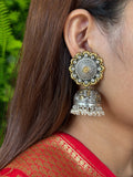 Two Tone Floral Chitai Jhumkie