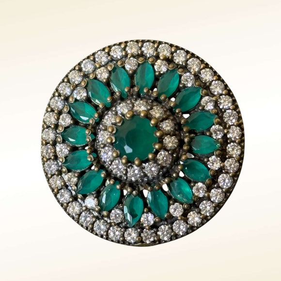 Opulent Green Big Ring