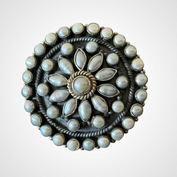 Pearl Round Big Ring