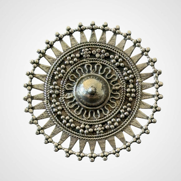 Silver Carved Big Ring