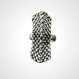 Silver Long Jali Ring