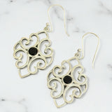 Black Onyx Carved Earring