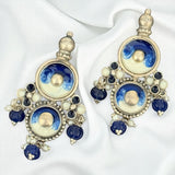 Enamel Cobalt Blue Earring