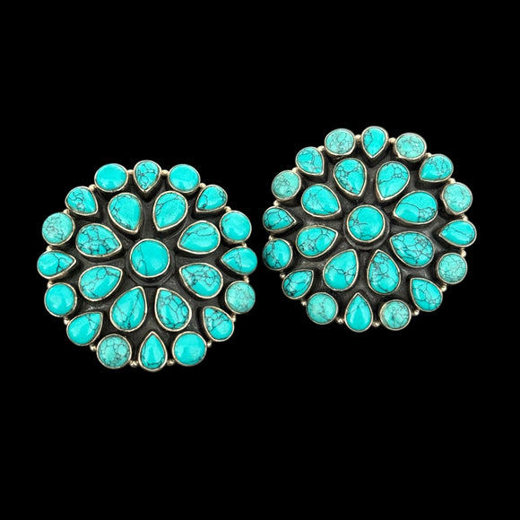 Stoned Turquoise Big Studs