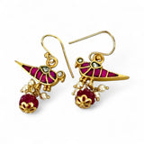 Opulent Gold Pink Bird Drops