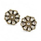 Opulent Gold Flower Studs