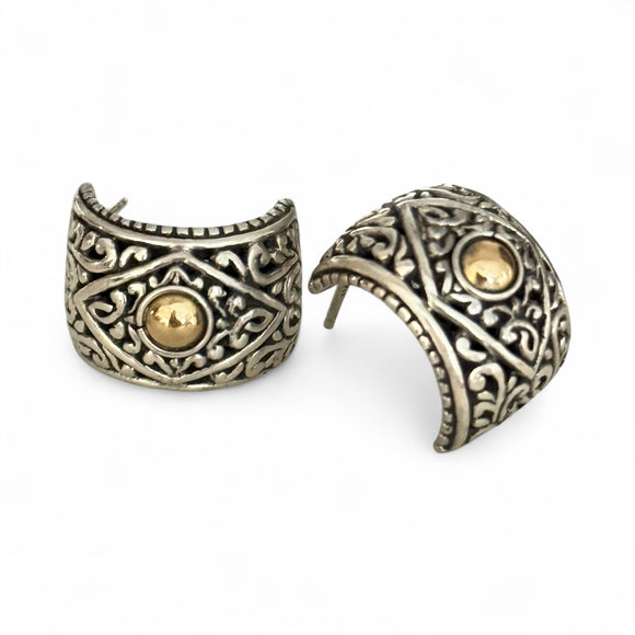 Silver Carved Half Balis